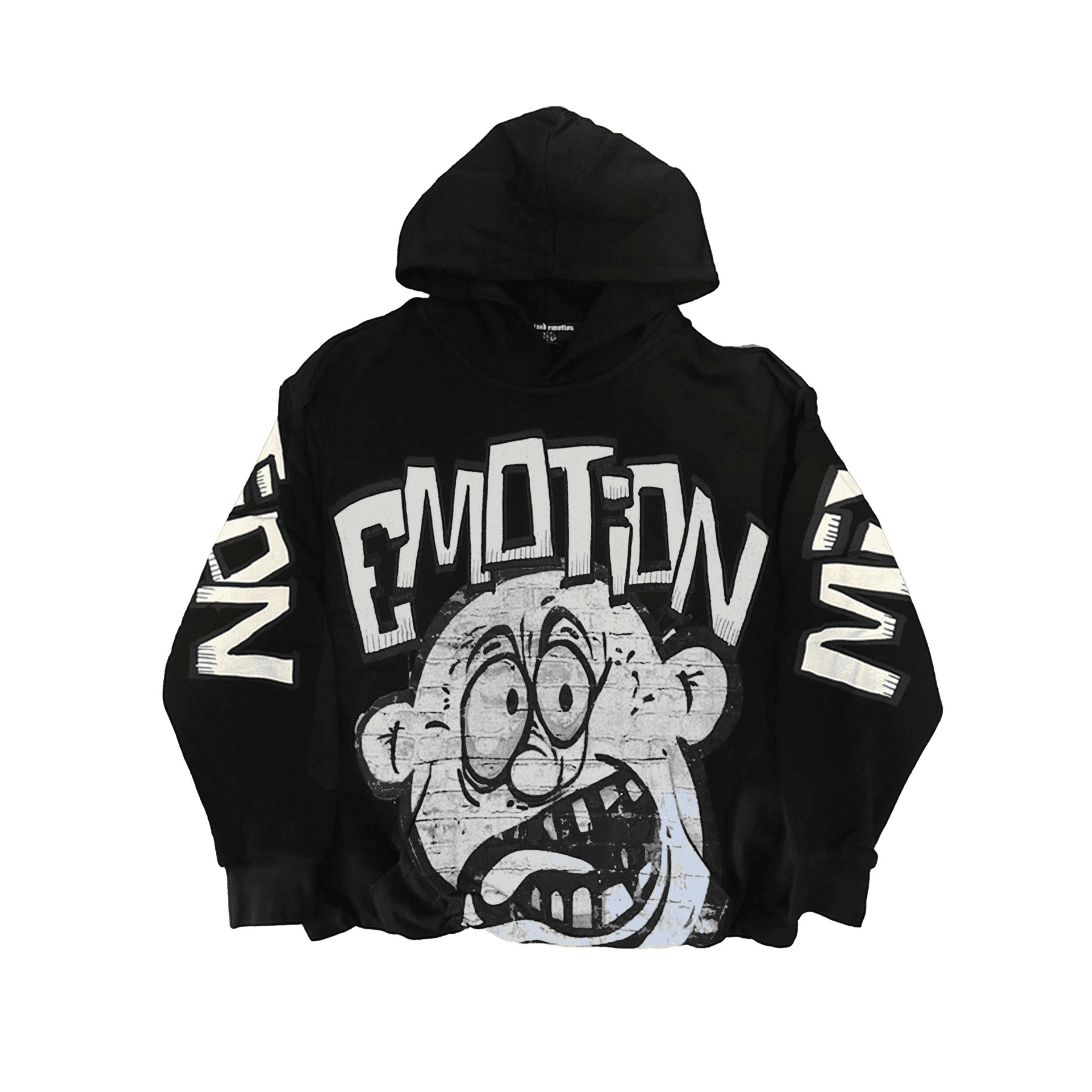 Mixed-Emotion-Black-Monster-Cropped-Hoodie Mixed Emotional Brand Monster Cropped Hoodie