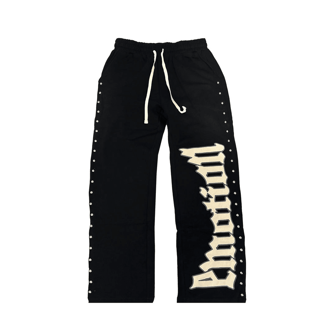 Mixed-Emotion-Black-Crown-Sweat-Pants Mixed Emotional Brand Black Crown Sweatpants