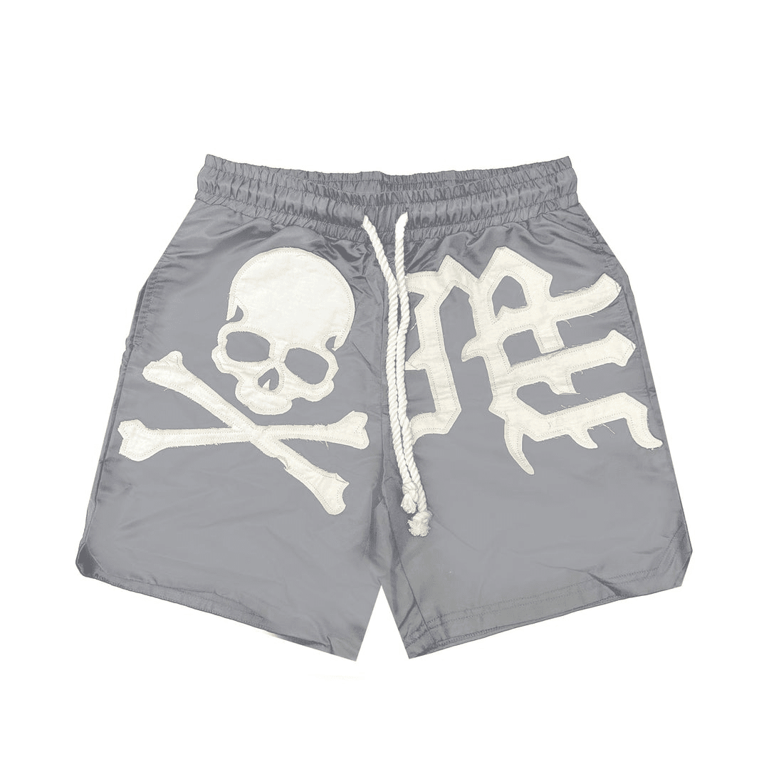 Mixed Emotional Brand Grey Skull Shorts