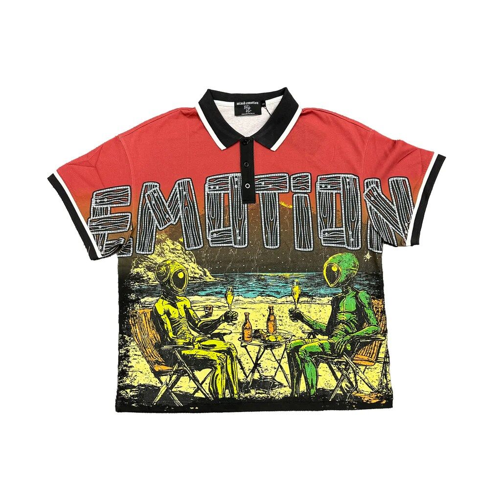 Mixedemotion-Red-Paradise-Button-Up1 Mixed Emotional Brand Paradise Shirt