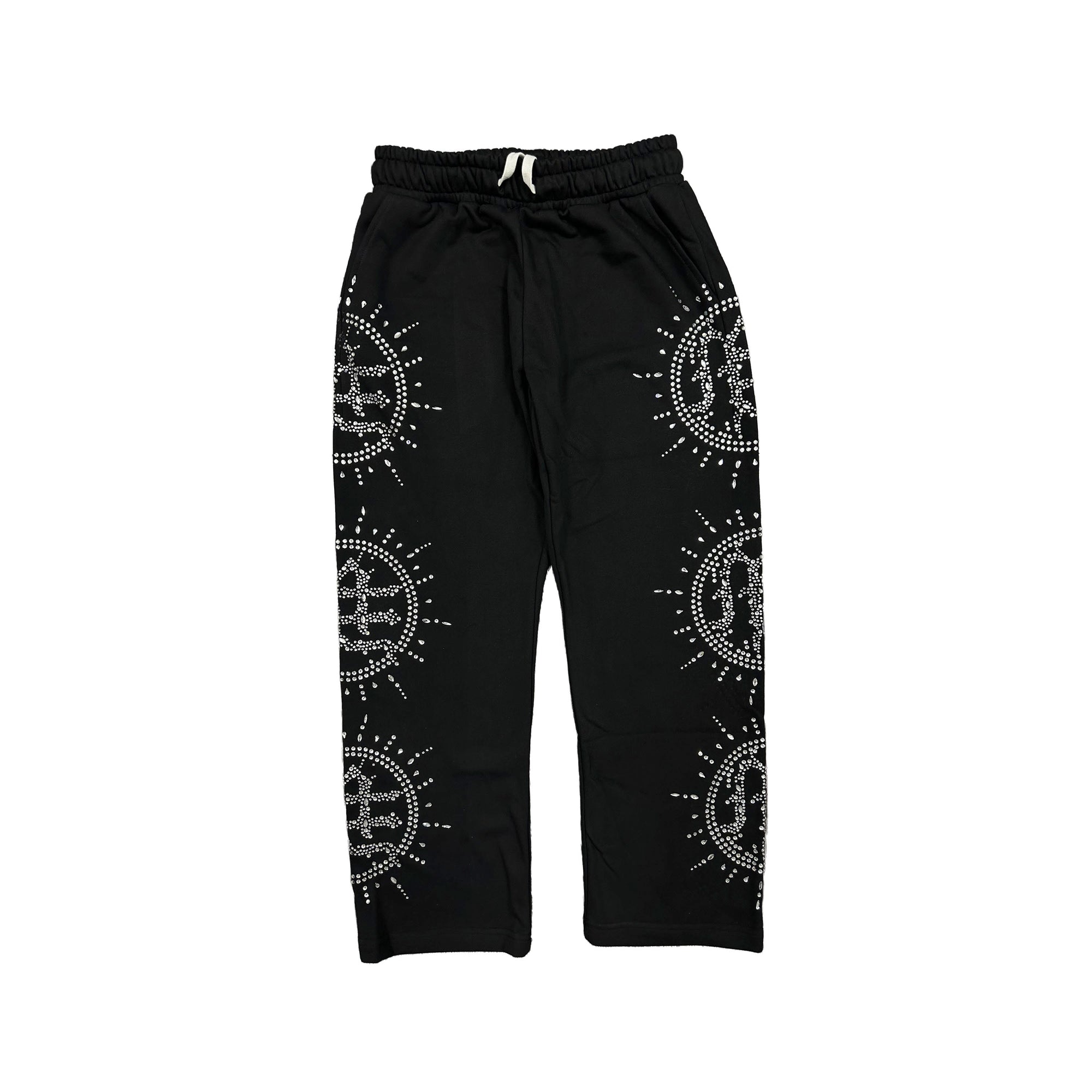 ‘Eclipse-Black-Rhinestone-Sweats Mixed Emotional Brand Eclipse Black Sweatpants