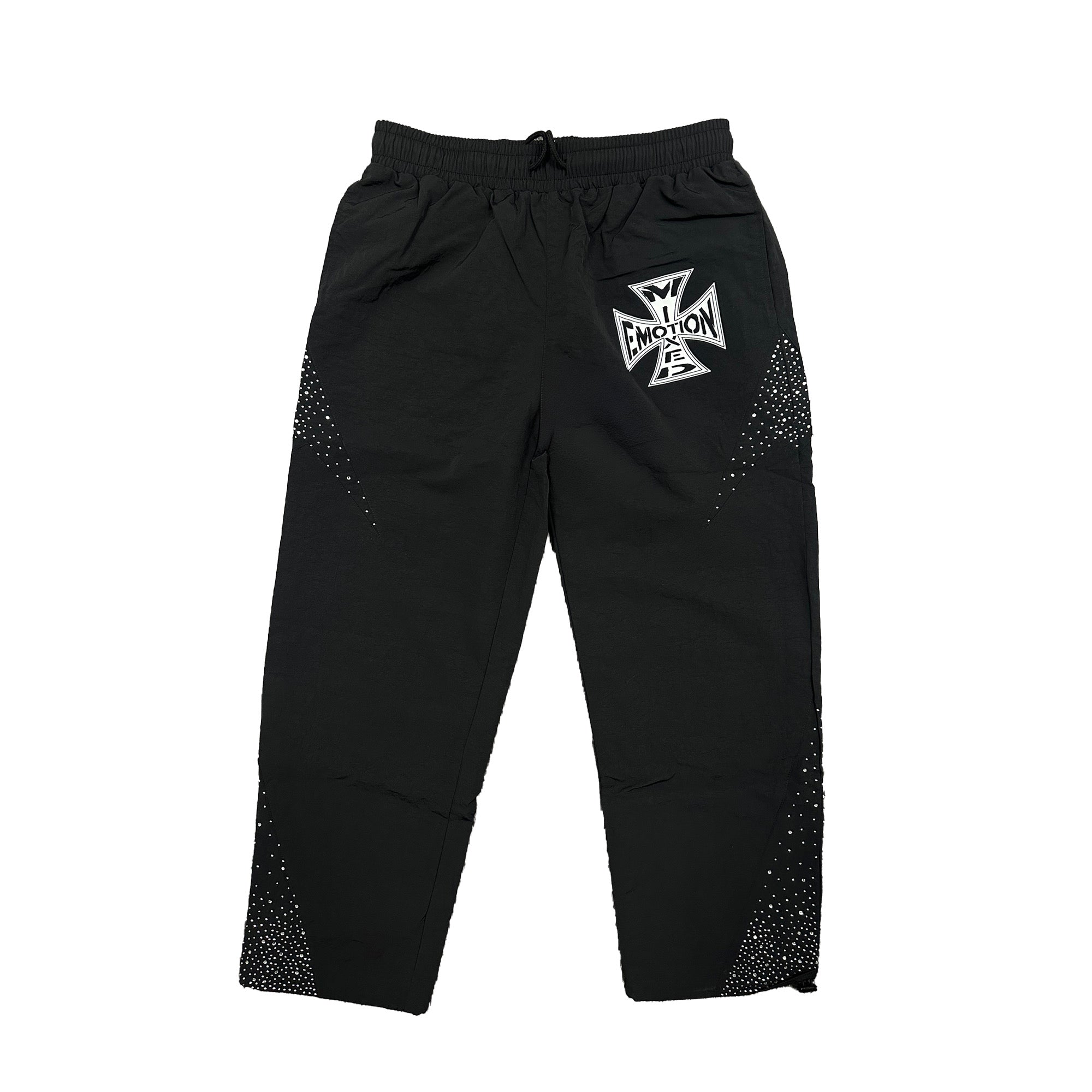 Black-‘Classic-Nylon-Pants Mixed Emotional Brand Classic ME Sweatpants