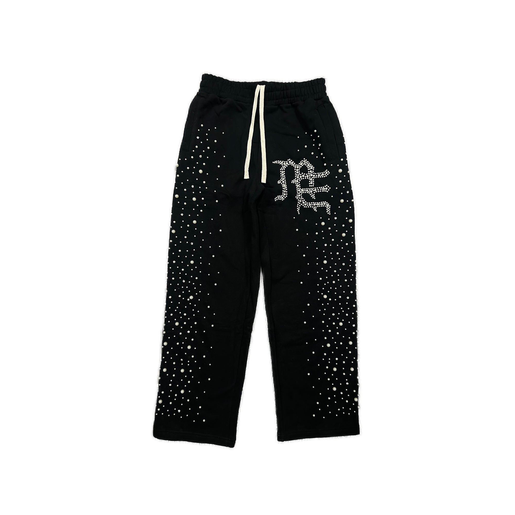 Black-‘Pearl-Sweatpants Mixed Emotional Brand Classic Pearl Sweatpants