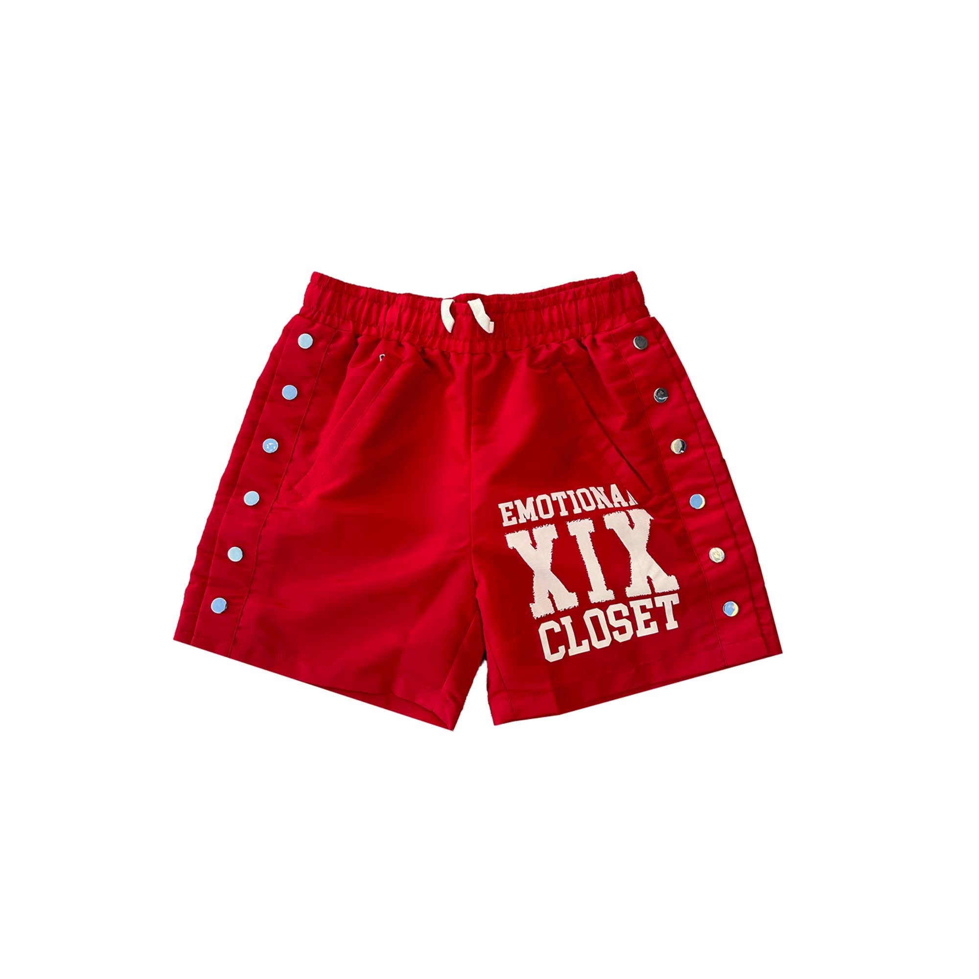 Red-Backyard-Nylon-Shorts Mixed Emotional Brand Backyard Shorts