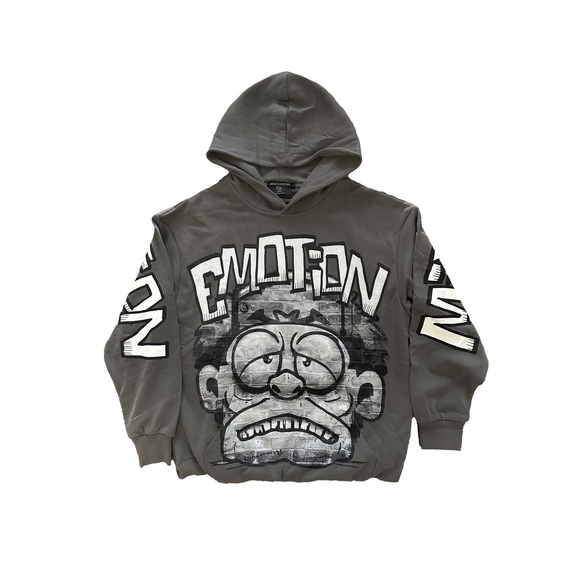 Mixed Emotional Brand Monster Grey Hoodie