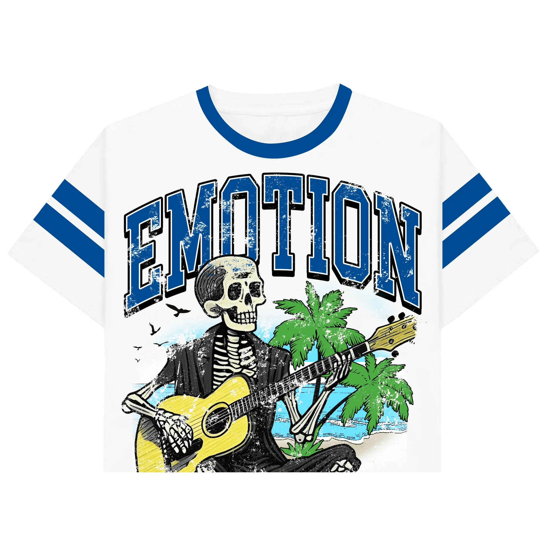 Mixed-Emotion-Guitar-Cropped-Tee Mixed Emotional Brand Guitar Shirt