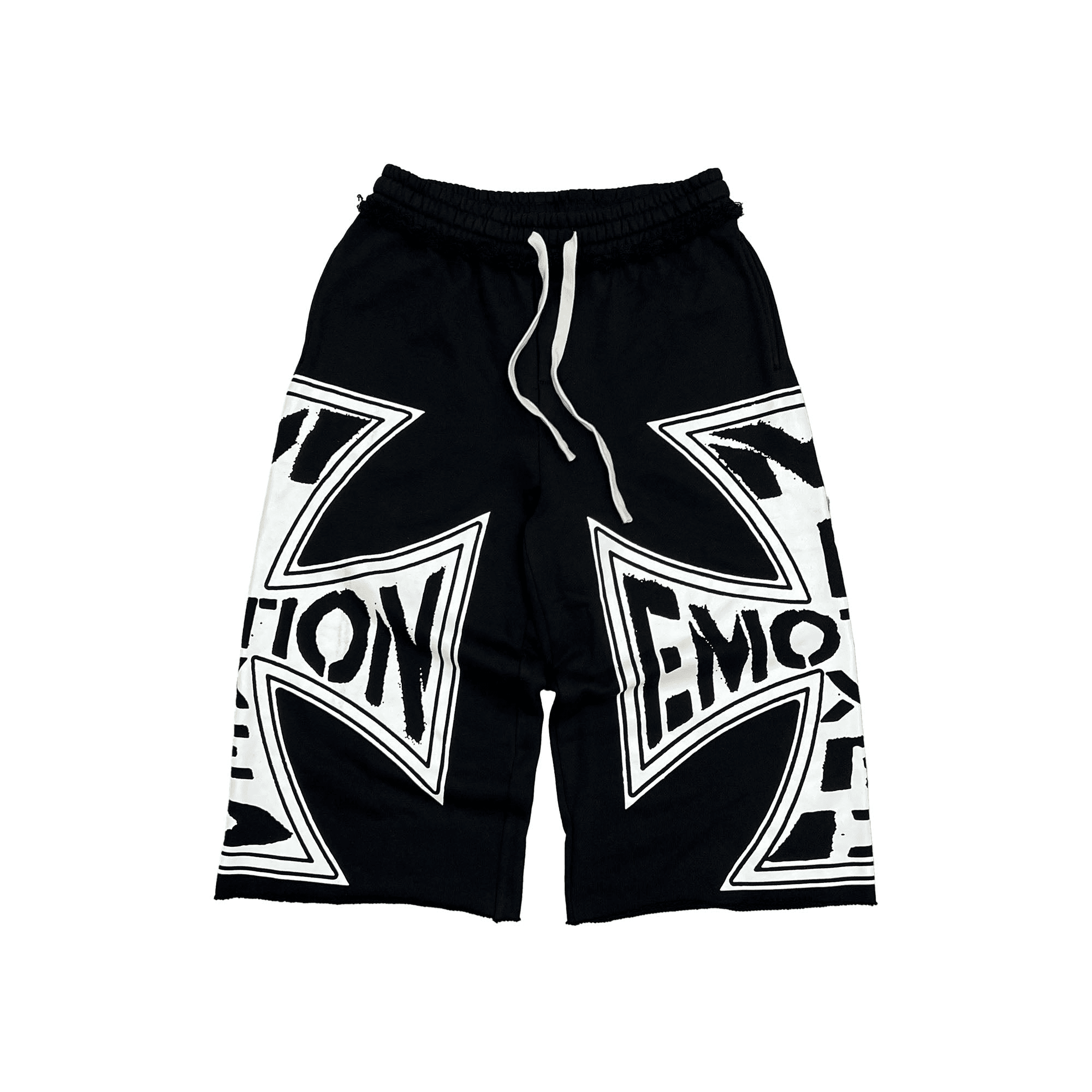 Mixed Emotional Brand Classic Black 3/4 Shorts