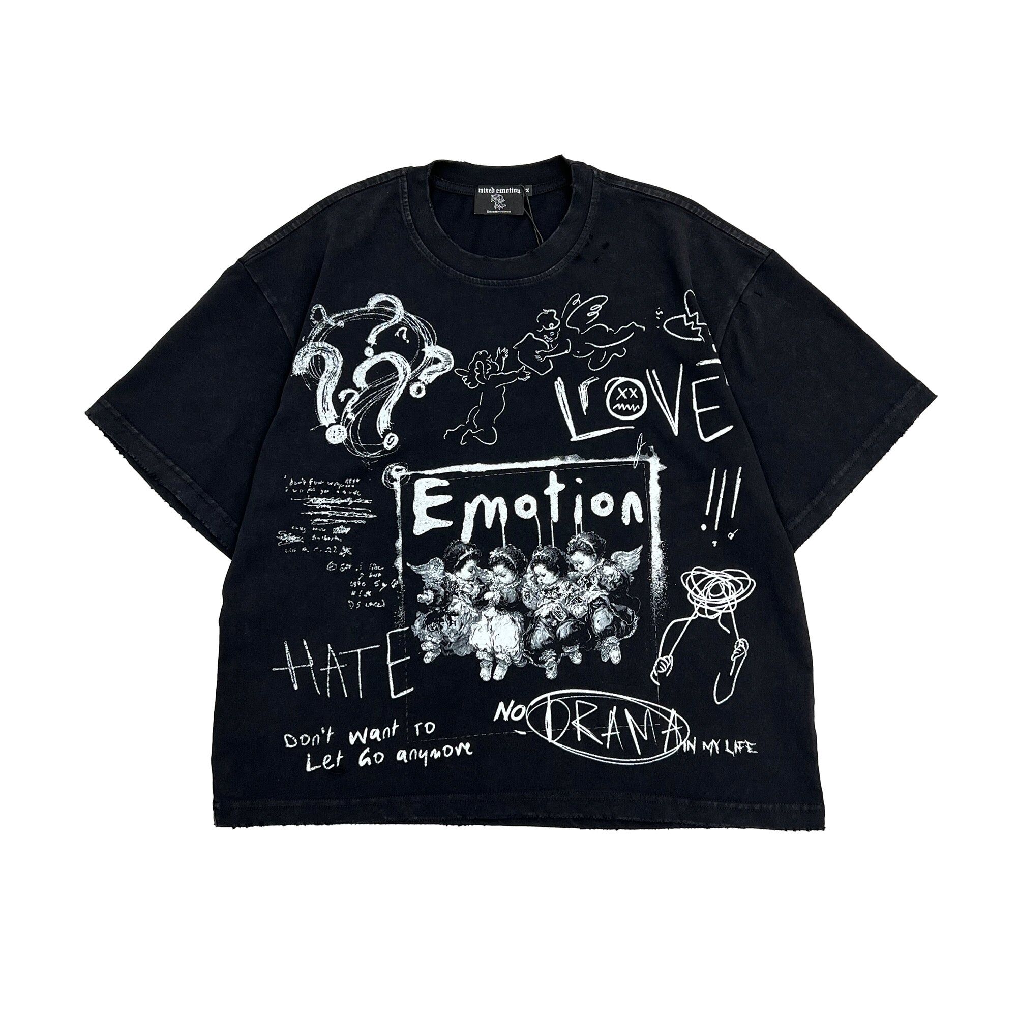 Mixed Emotional Brand Chaos Black Shirt