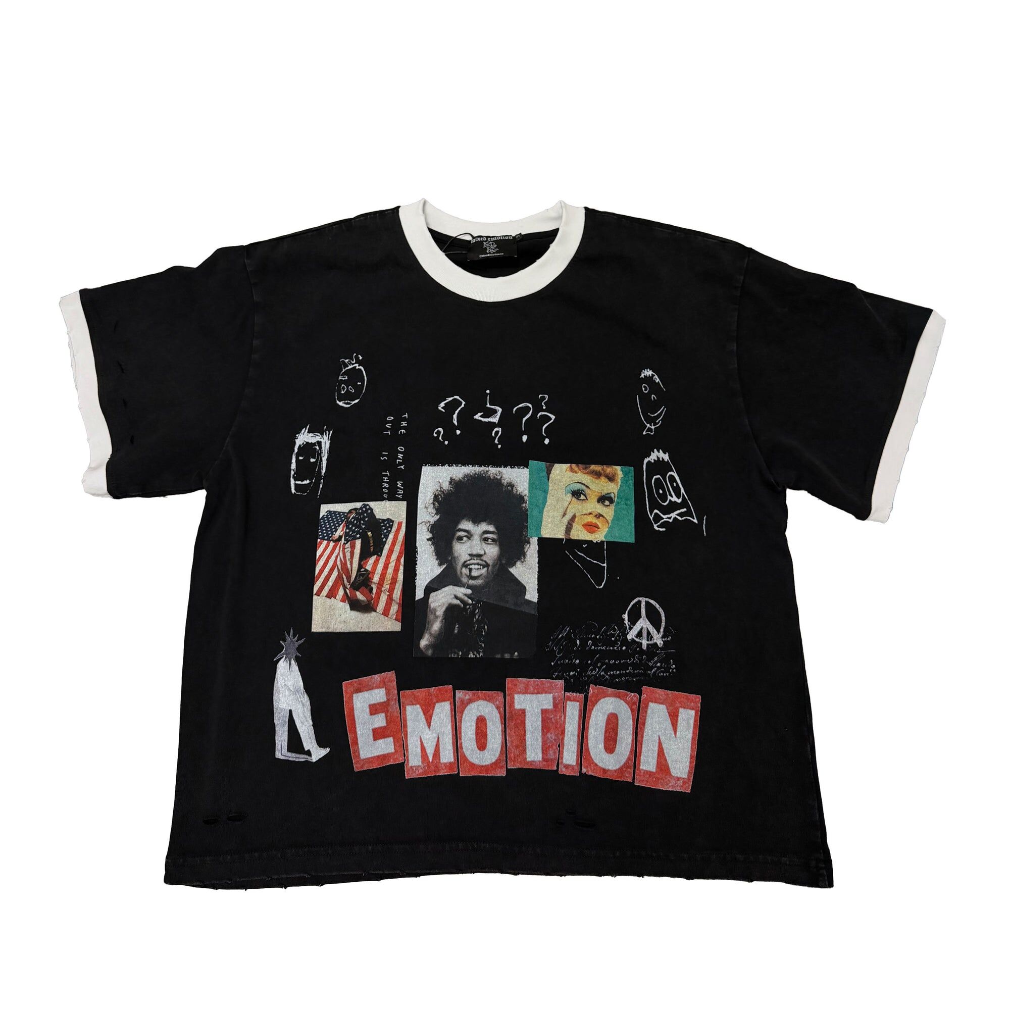IMG-9791 Mixed Emotional Brand Static Black Tee