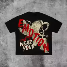 Mixed Emotional Brand Y2K Black Shirt