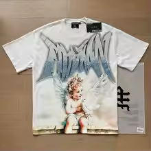 Mixed Emotional Brand Loose Angel White Shirt